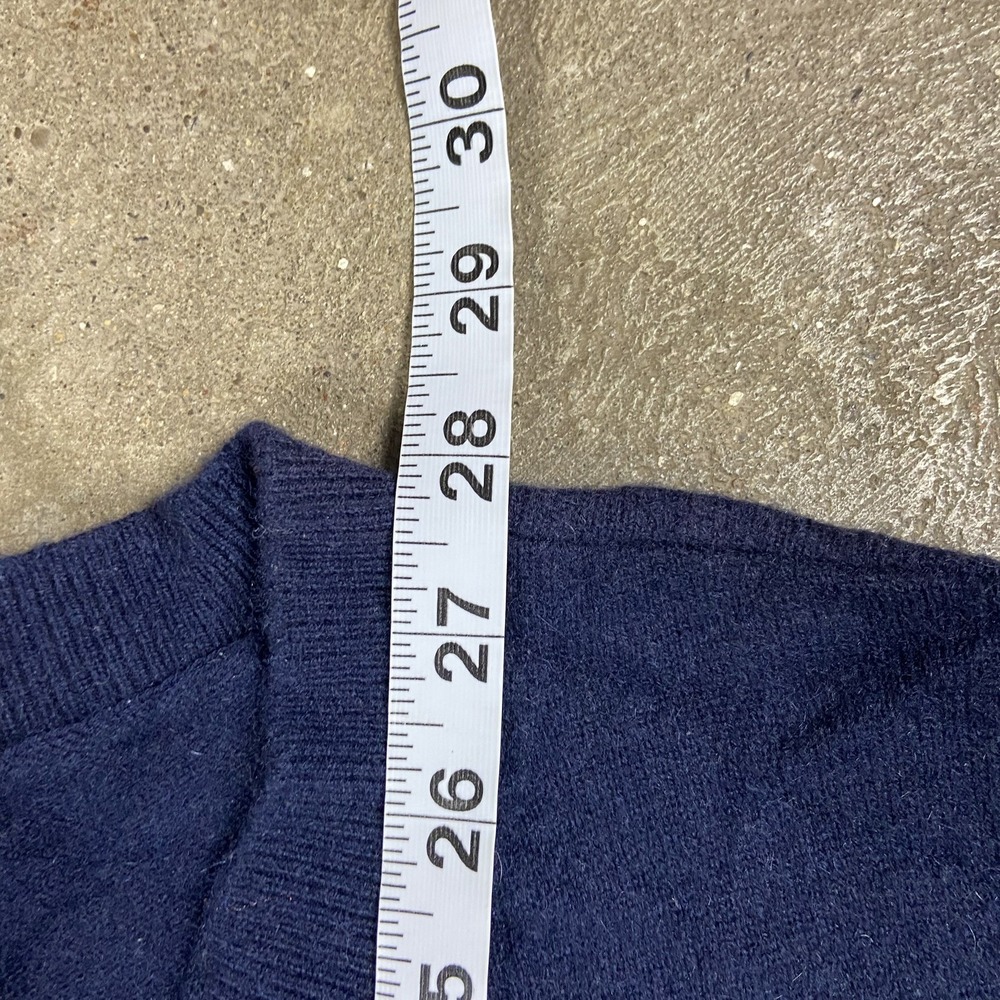 Talbots Sweater Women's Size XL Blue Colorblock Crewneck Pullover 100% Cashmere - Picture 5 of 7